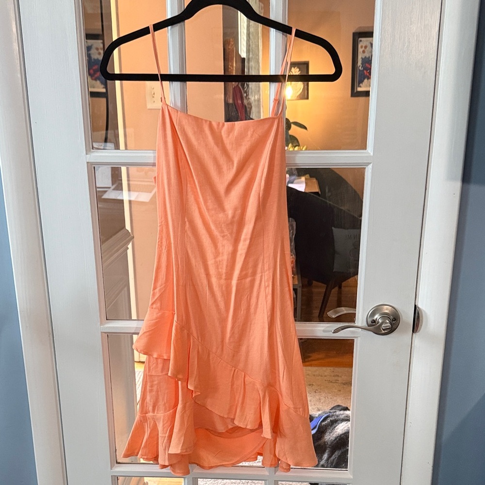 Miami Asymmetrical Coral Dress